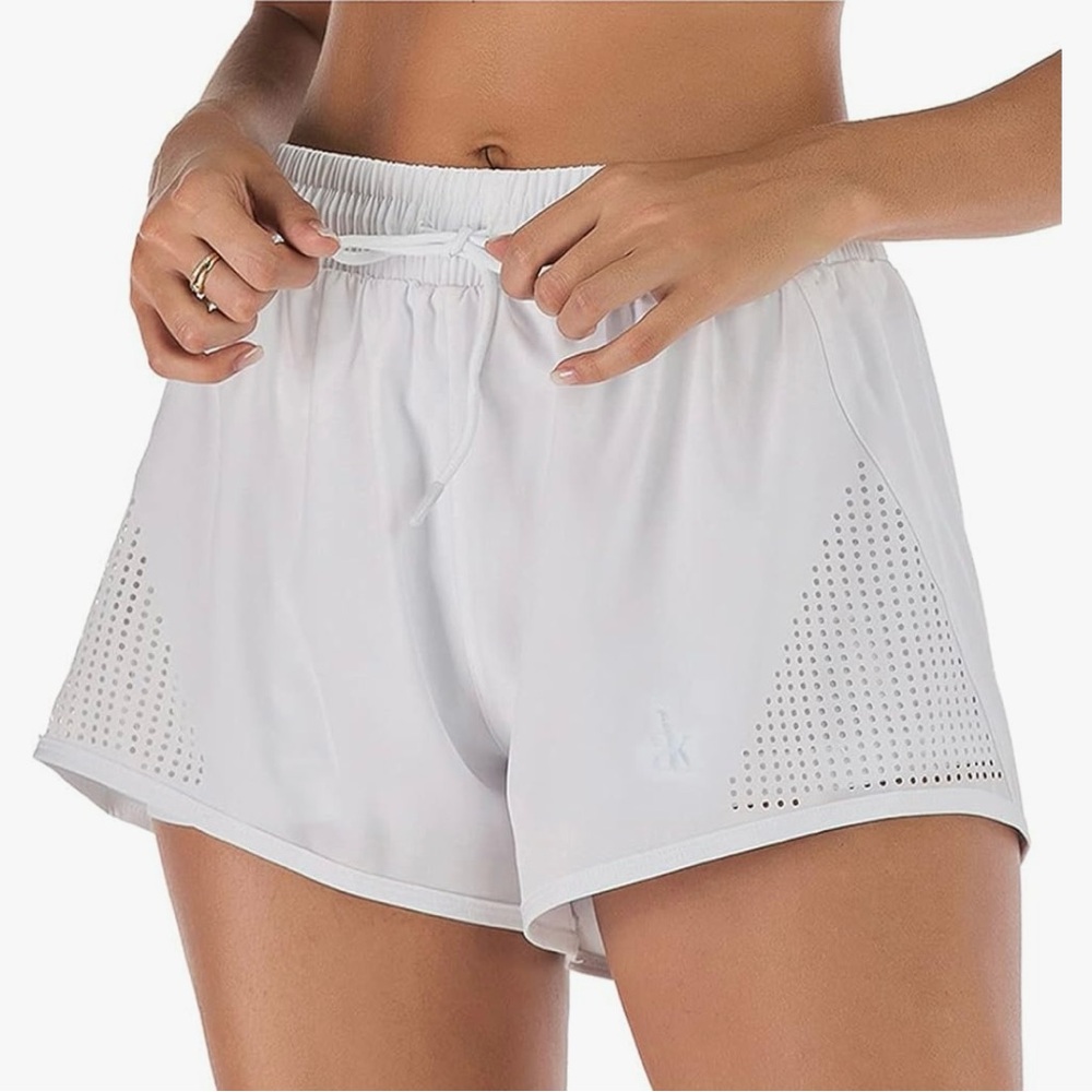 Anna-Kaci Women's Running Shorts Gym Athletic Shorts
Pockets, White, Large
